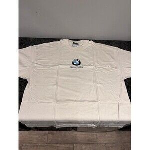 NWT Vintage BMW Motorcycles 2001 Y2K Tshirt Large Natural 100% Cotton NEW